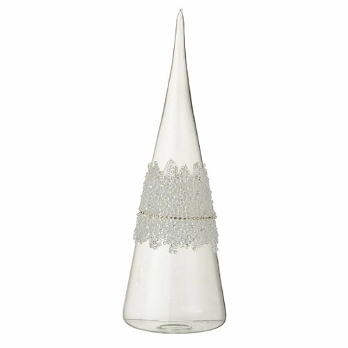 Paris Prix Cône Glace en Verre Diamant 28cm Transparent