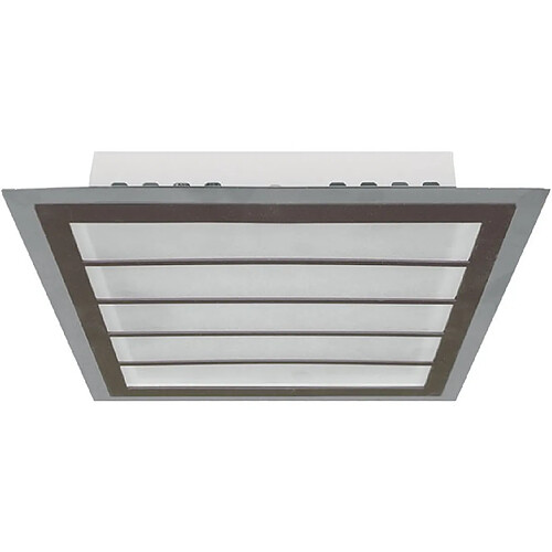 DRESDE Plafond Carré 24W LED 3000K Marron/Chrome