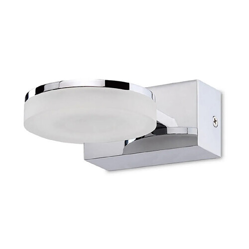 Luminaire Center Applique murale LED Nimbus Blanc givré, chrome poli