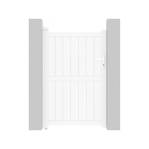 Habitat Et Jardin Portillon aluminium Lola - 101.2 x 155.9 cm - Blanc