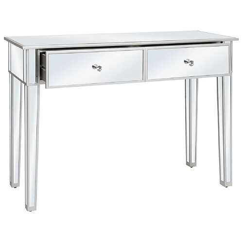 Maison Chic Table console | Meuble d'entrée | Table d'appoint miroir MDF et verre 106,5 x 38 x 76,5 cm -GKD49659