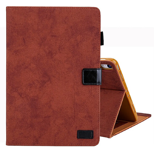 Wewoo Housse Étui Coque Pour iPad Pro 11 pouces 2018 Etui à rabat horizontal en cuir de style commercialavec support et fente cartecadre photo et fonction veille / réveil Marron