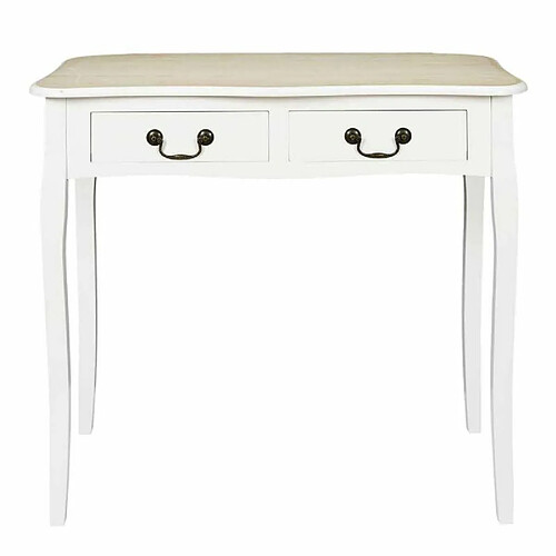 Paris Prix Bureau 2 Tiroirs en Bois Victoria 90cm Blanc