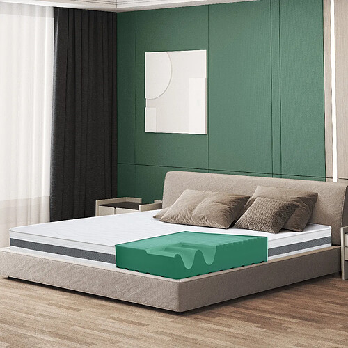 The White Stone Matelas Double175x190 à mémoire orthopédique | Hauteur 16 cm | Made in Italy