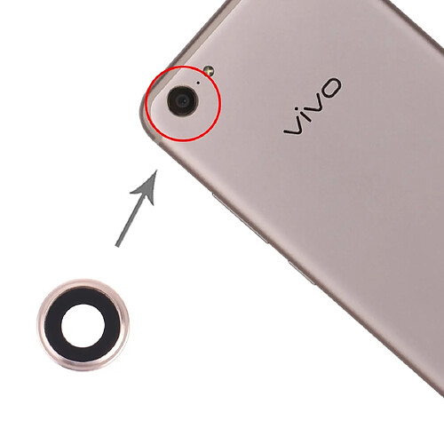 Wewoo Pièce détachée Cache-objectif d'appareil photo pour Vivo X9 Plus Or