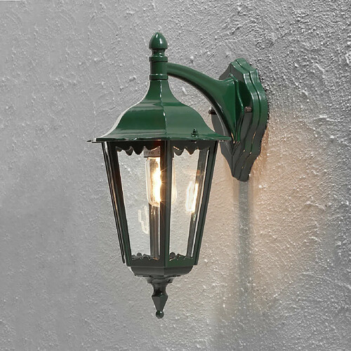 Lumière Grande lanterne d'extérieur classique vers le bas vert clair, IP43