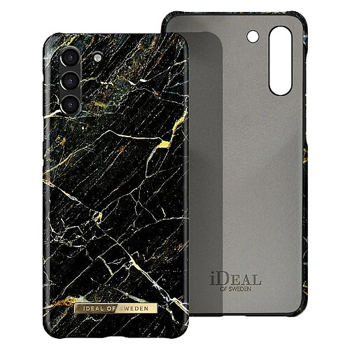 iDeal of Sweden Coque pour Samsung S21 Plus Marbré Luxe Ultra fine Port Laurent Marble Noir / Or