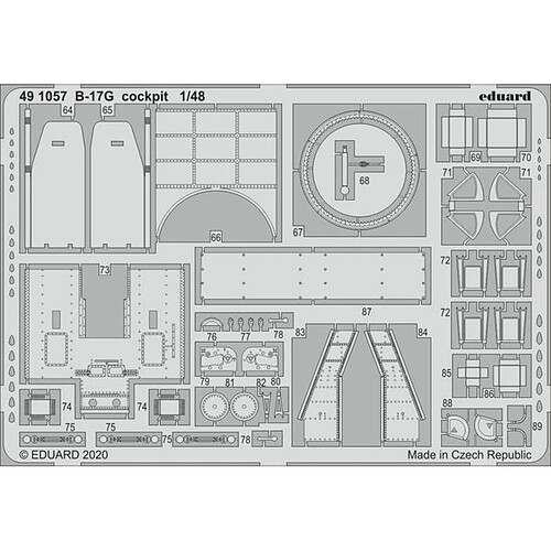 B-17G cockpit for HKM - 1:48e - Eduard Accessories