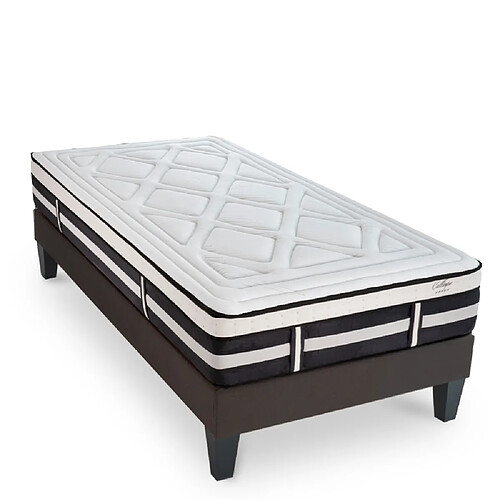 MAISON AUBERTIN Matelas Mémoire 28cm + sommier gris 90 x190cm