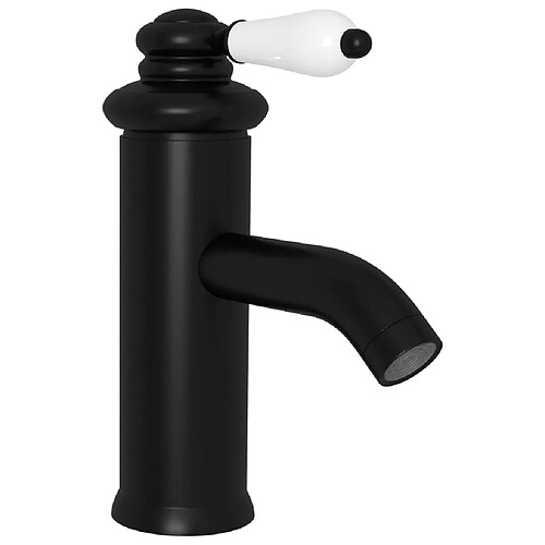 Helloshop26 Robinet de lavabo de salle de bain robinet d'évier mitigeur de salle de bain mitigeur de salle d'eau maison intérieur 18 cm noir 02_0003523