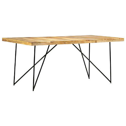 vidaXL Table à manger 180x90x76 cm Bois de manguier massif