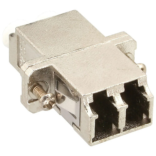 Adaptateur de fibre optique InLine®, manchon en céramique duplex LC / LC MM en métal avec bride