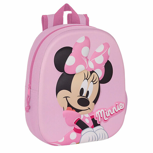 Cartable Minnie Mouse 3D 27 x 33 x 10 cm Rose