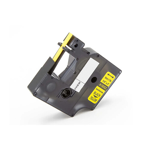 vhbw cassette à bande cartouche noir sur jaune pour imprimante d´étiquette Dymo Rhino 4200, 5200, 6000, ILP 219 remplace Dymo 18052.