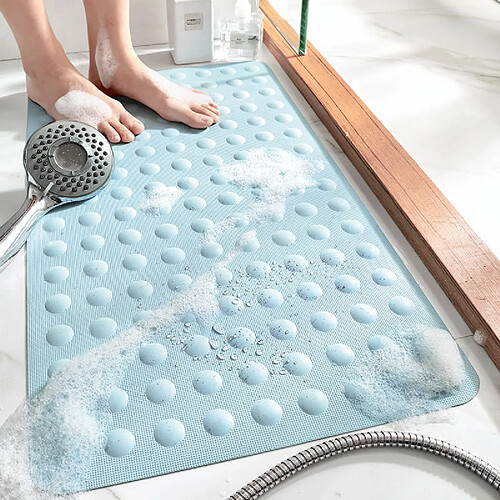 LUUCOZK Tapis de bain antidérapants absorbants à séchage rapide pour salle de bain - Bleu-40x70cm