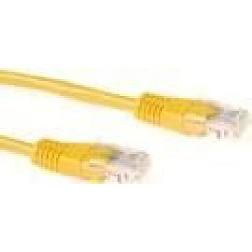 Act Music ACT Yellow 0.5 meter U/UTP CAT6 patch cable with RJ45 connectors. Cat6 u/utp yellow 0.50m (IB8800)