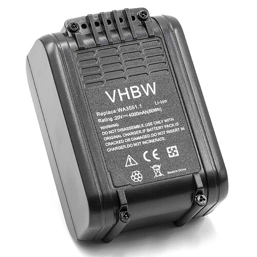 vhbw Batterie compatible avec DeltaFox outils à batterie 20 V outil électrique (4000mAh Li-ion 20 V)