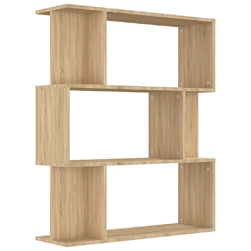 Maison Chic Armoire de livres - Bibliothèque - Séparateur de pièce Chêne sonoma 80x24x96 cm -GKD60264