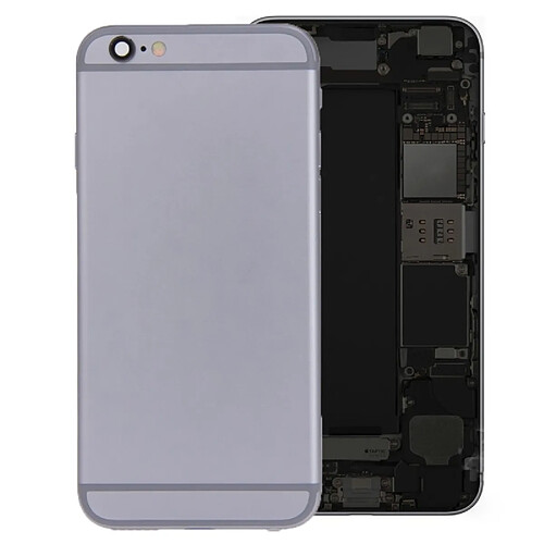 Wewoo Pour iPhone 6s Plus gris pièce détachée batterie couvercle arrière avec bac à cartes