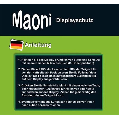 Maoni Antireflex Lot de 3 films protège-écran anti-traces pour Verizon Wireless Casio GzOne Commando 4G LTE