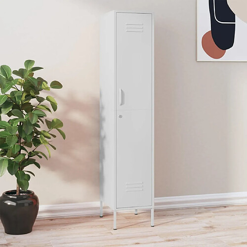 vidaXL Armoire à casiers Blanc 35x46x180 cm Acier