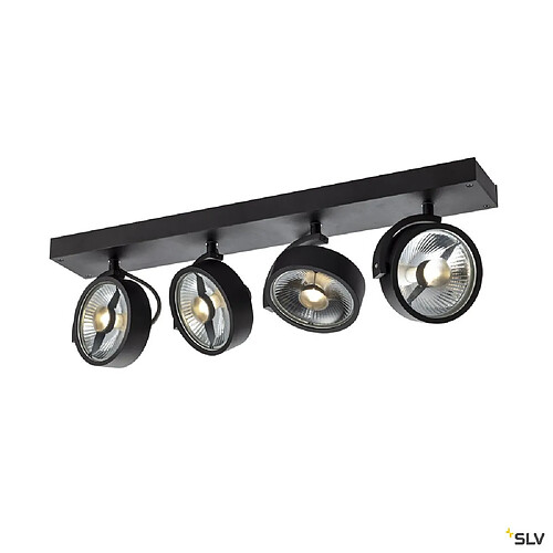 Applique et plafonnier intérieur SLV KALU, quad, noir, GU10/QPAR111, 4x 75W max