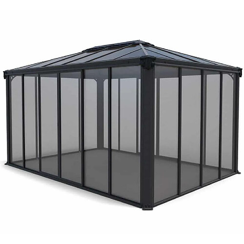 Gazebo fermé 430x295,5cm gris anthracite - 705760 - PALRAM