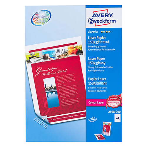 Papier photo laser Avery A4 150 g - 200 feuilles