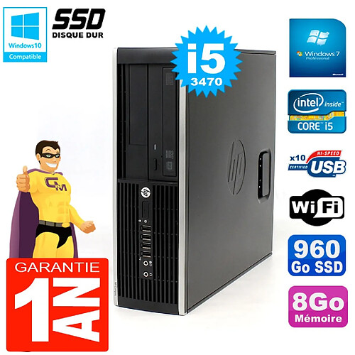 PC HP Compaq 8300 SFF Core I5-3470 RAM 8Go Disque 960 Go SSD Graveur DVD Wifi W7 · Occasion