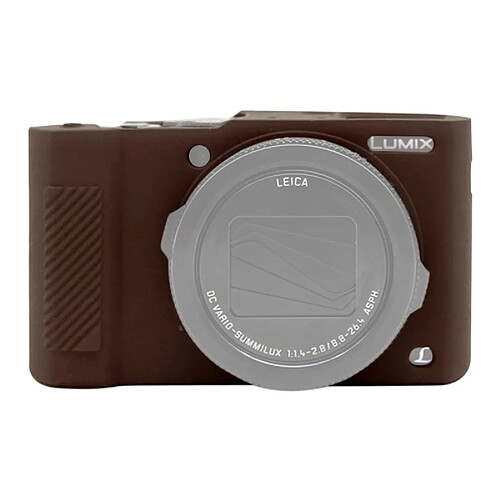 Wewoo Étui de protection en silicone souple pour Panasonic Lumix LX10 café