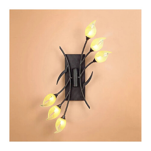 Luminaire Center Plafonnier/Applique Hollet avec interrupteur 6 Ampoules G9, marron/noir oxydé