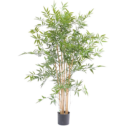 Pegane Plante artificielle haute gamme Spécial extérieur en Bambou artificiel, couleur verte - Dim : 120 x 75 cm