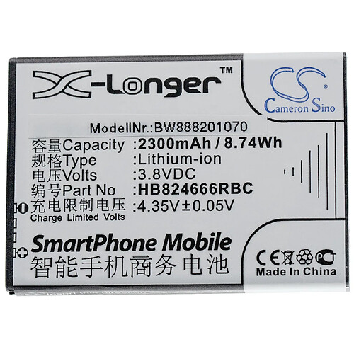 vhbw batterie compatible avec Huawei E5577, E5577 ebs-937, E5577Bs-937, E5577s-321 router modem mobile hotspot (2300mAh, 3.8V, Li-Ion)