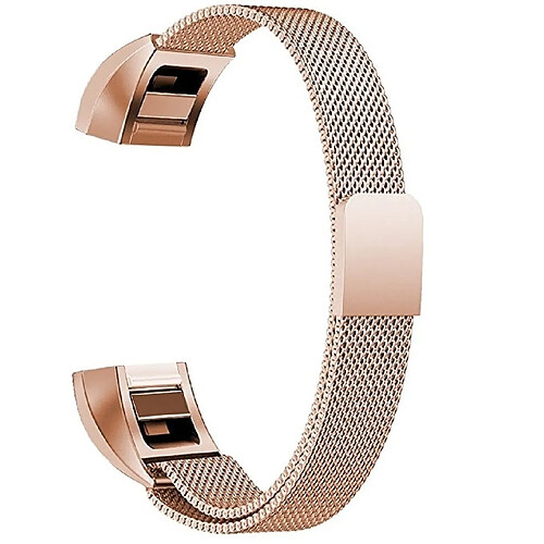 Wewoo Bracelet pour montre connectée Dragonne magnétique en acier inoxydable FITBIT Altataille grande170 à 236 mm or rose