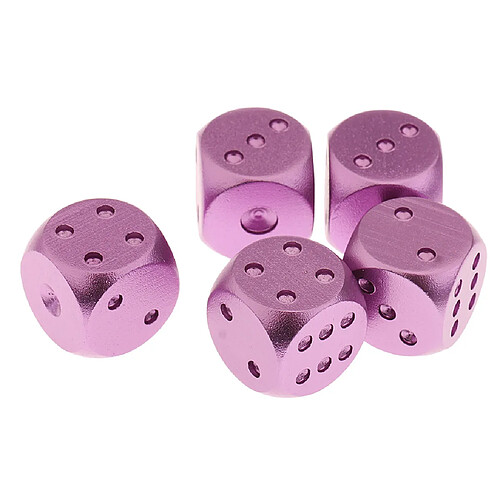 dés en métal d'alliage d'aluminium rond avec des points pour d u0026 d rpg mtg violet