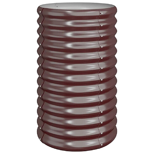 Maison Chic Jardinière,Bac à fleurs - pot de fleur de jardin Acier enduit de poudre 40x40x68 cm Marron -GKD77592