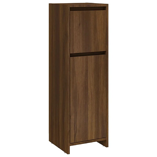 Maison Chic Armoire de bain,Meuble de rangement de salle de bain,Meuble haut Chêne marron 30x30x95 cm Bois d'ingénierie -GKD679224