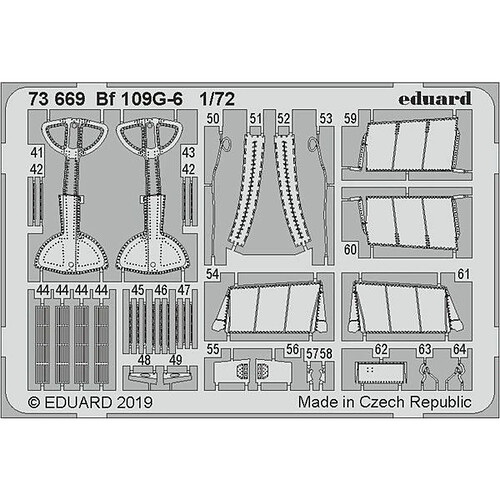 Bf 109G-6 for Tamiya - 1:72e - Eduard Accessories