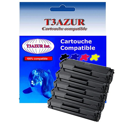 Lot de 5 Toners Laser compatibles pour Samsung SCX3400, SCX3400F, MLT-D101S - T3AZUR