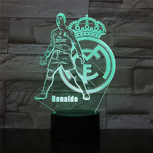 Universal Lampe de table anime chambre enfant ronaldo 3d led veilleuse