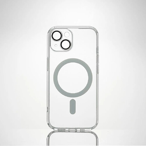 WE Coque de protection MAGSAFE IPHONE 14 Transparent: Compatible avec MagSafe - anneau blanc - anti-rayures - semi-rigide