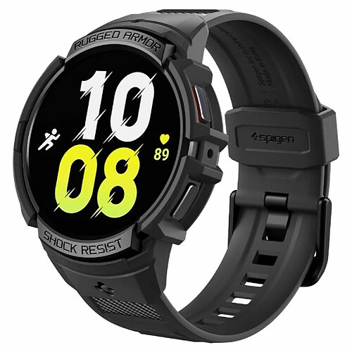 Spigen Sgp Spigen Rugged Armor Pro Coque avec Bracelet Compatible avec Samsung Galaxy Watch 6 40mm - Noir