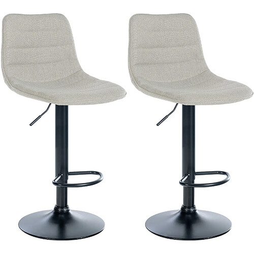 Non Lot de 2 tabourets de bar Lex tissu B