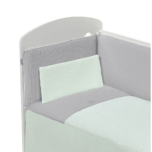 Interbaby Parure de lit 3 Pcs. Nid d'abeille Mod. Astrid Verd