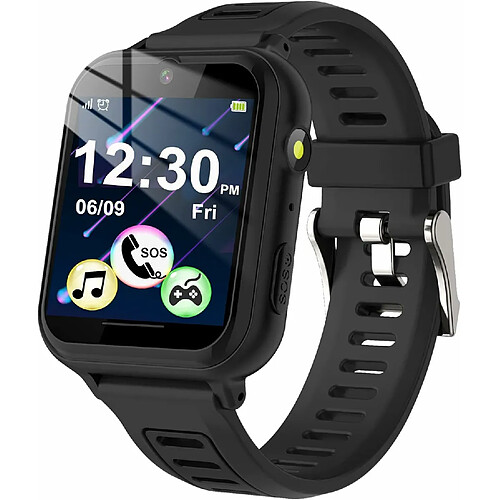 Vendos85 Montre Connectée Enfant Smartwatch noir