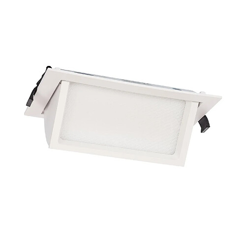 Ledkia Downlight LED 24W Rectangulaire Orientable 120 lm/W LIFUD Coupe 210x125 mm Blanc Chaud No Flicker 3000K