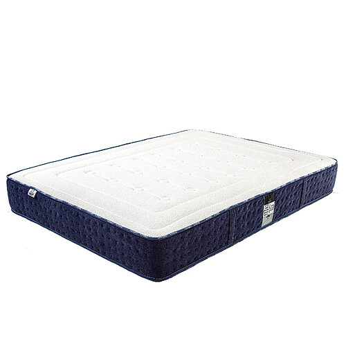 LUXURY LITERIE Matelas 160x200 cm, Nuage, 24 cm, mousse mémoire de forme, mi-ferme, face été/hiver + 2 oreillers