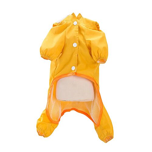 Chien De Compagnie Chiot Imperméable Manteau De Pluie à Capuche Veste Imperméable Vêtements De Pluie Jaune L