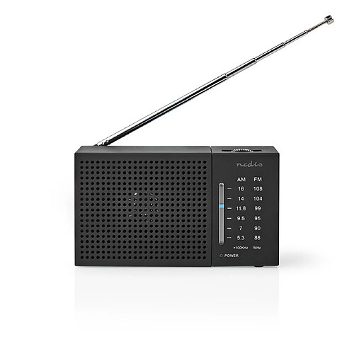 NEDIS Radio FM/AM | 1,5 W | Format de Poche | Noire