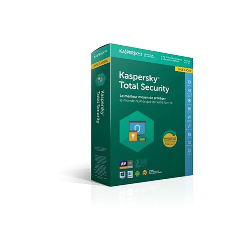 Logiciel antivirus et optimisation KASPERSKY Total Security 2018 Maj 5p/1an